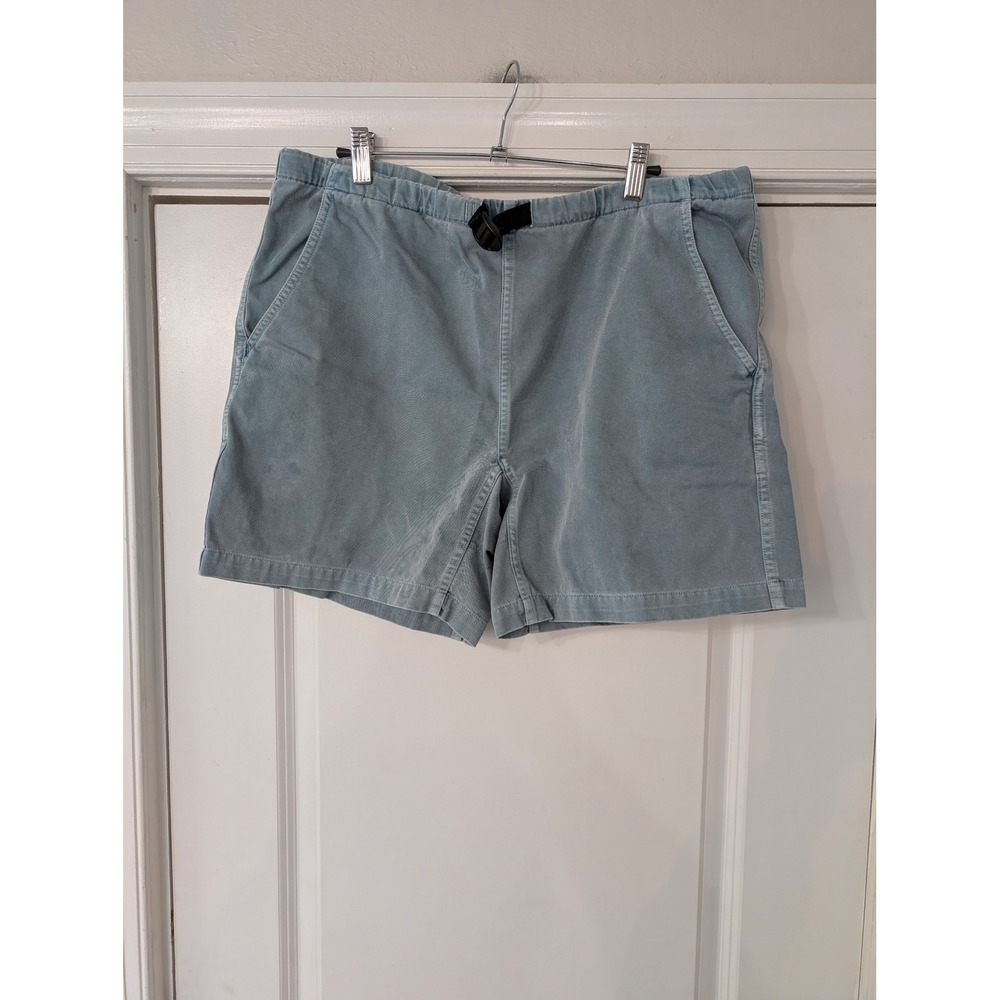 Gramicci Mens XL Original Freedom Climbing G-Shorts Slate Blue Cotton Belted